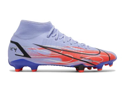 Pre-owned Nike Men's  Mercurial Superfly 8 Mg Kylian Mbappe Flames (purple Red Sole) Sneakers In Light Thistle/ In Multi