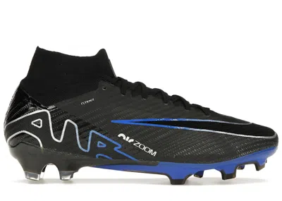 Pre-owned Nike Men's  Mercurial Superfly 9 Elite Fg Shadow Pack Sneakers In Black/hyper Royal/chrome In Multi