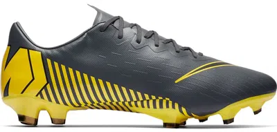 Pre-owned Nike Men's  Mercurial Vapor 12 Pro Fg Sneakers In Dark Grey/opti Yellow/black