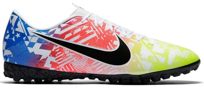 Pre-owned Nike Men's  Mercurial Vapor 13 Academy Neymar Jr Tf Jogo Prismatico Sneakers In White/racer Blue/volt