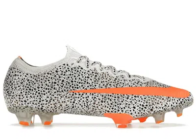 Pre-owned Nike Men's  Mercurial Vapor 13 Elite Cr7 Fg Safari Sneakers In White/black/total Orange