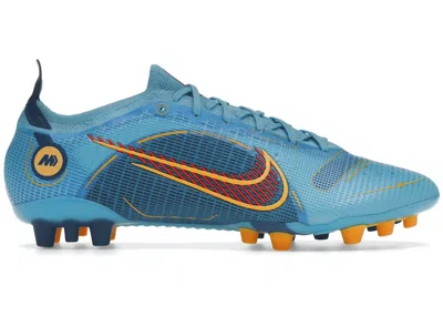 Pre-owned Nike Men's  Mercurial Vapor 14 Elite Ag Blueprint Pack Sneakers In Chlorine Blue/marina/laser Orange In Multi