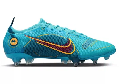 Pre-owned Nike Men's  Mercurial Vapor 14 Elite Sgpro Ac Blueprint Pack Sneakers In Chlorine Blue/laser Orange