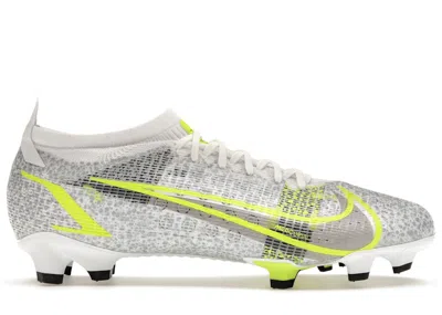 Pre-owned Nike Men's  Mercurial Vapor 14 Pro Fg Sneakers In White/metallic Silver/volt