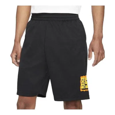 Nike Men's  Minimalistic Alphabet Printing Casual Loose Sports Shorts Black