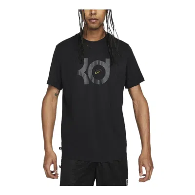 Nike Men's  Minimalistic Logo Printing Casual Sports Short Sleeve Black T-shirt