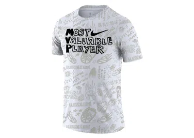 Pre-owned Nike Men's  Mvp Loose Fit Short Sleeve T-shirt In White