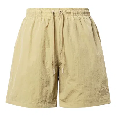 Nike Men's  Nai-ke Cha Nai-ke Cha Series Solid Color Breathable Lacing Straight Shorts Apricot Brown