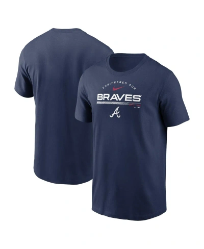 Nike Men's  Navy Atlanta Braves Team Engineered Performance T-shirt
