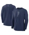 Nike Boston Red Sox Authentic Collection Player  Men's Dri-fit Mlb Pullover Jacket In Navy