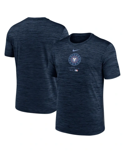 Nike Men's  Navy Chicago Cubs City Connect Practice Velocity Performance T-shirt