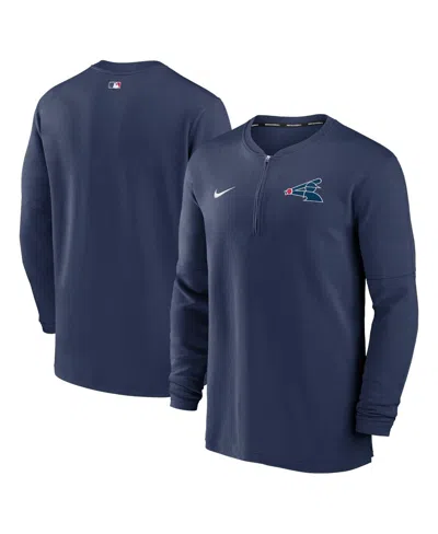 NIKE MEN'S NIKE NAVY CHICAGO WHITE SOX AUTHENTIC COLLECTION GAME TIME PERFORMANCE QUARTER-ZIP TOP
