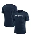 Nike Men's  Navy Denver Broncos Velocity Performance T-shirt In Navy
