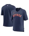 Nike Men's  Navy Houston Astros Authentic Collection Pregame Raglan Performance V-neck T-shirt In Navy