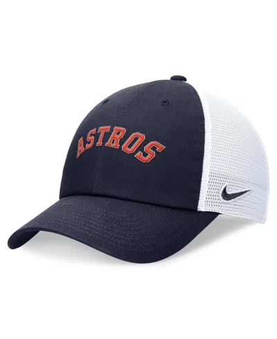 Nike Men's  Navy Houston Astros Evergreen Wordmark Trucker Adjustable Hat