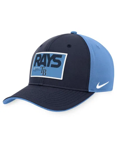 Nike Tampa Bay Rays Classic99 Color Block  Men's Mlb Adjustable Hat In Navy,light Blue