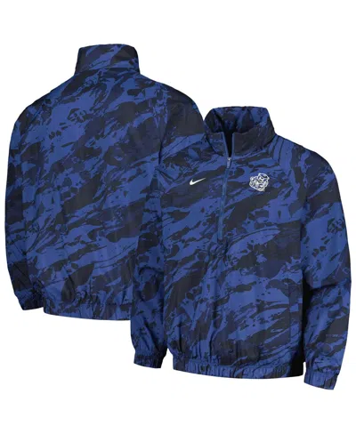 Nike Men's  Navy Michigan Wolverines Anorak Half-zip Jacket