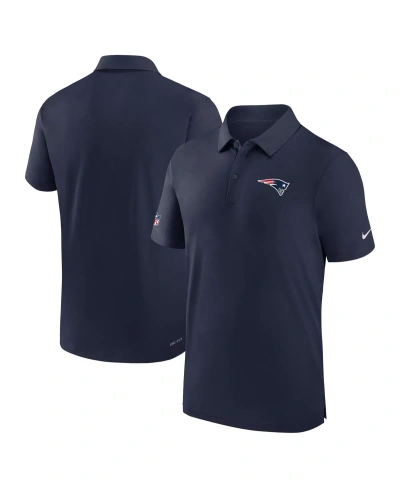 Nike Men's  Navy New England Patriots Sideline Coaches Dri-fit Polo Shirt