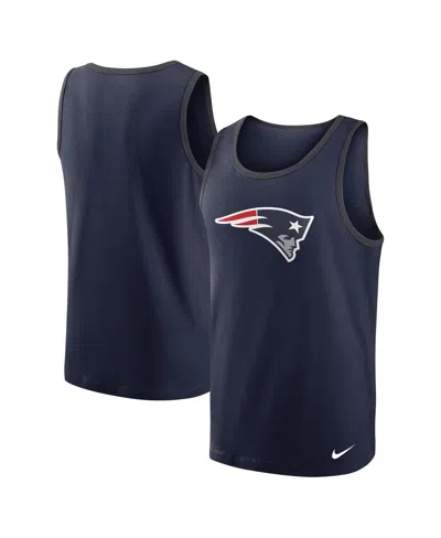 Nike Men's  Navy New England Patriots Tri-blend Tank Top