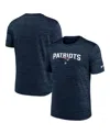 Nike Navy New England Patriots Velocity Performance T-shirt In Navy