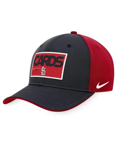 Nike Men's  Navy, Red St. Louis Cardinals Classic99 Colorblock Performance Snapback Hat In Navy,red