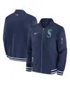 Nike Seattle Mariners Authentic Collection  Men's Mlb Full-zip Bomber Jacket In Navy
