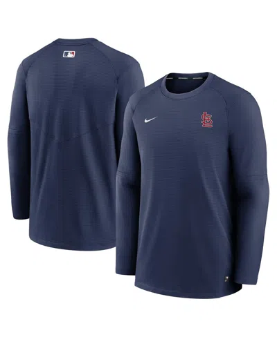 Nike Men's  Navy St. Louis Cardinals Authentic Collection Logo Performance Long Sleeve T-shirt