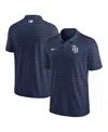 Nike Men's  Navy Tampa Bay Rays Authentic Collection Victory Striped Performance Polo Shirt In Navy