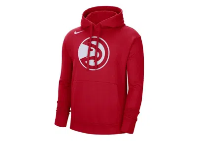 Pre-owned Nike Men's  Nba Atlanta Hawks Fleece Pullover Hoodie In Red