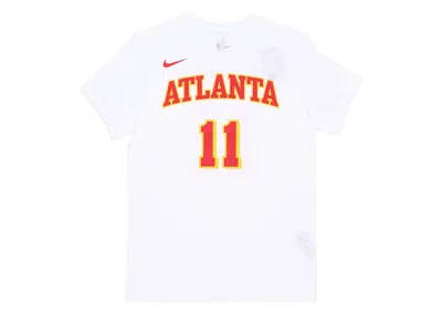 Pre-owned Nike Men's  Nba Atlanta Hawks Trae Young T-shirt In White/red/yellow