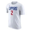 Nike Men's  Nba Basketball Sports Printing Short Sleeve Los Angeles Clippers Leonard No. 2 White T-sh In White