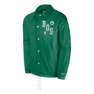 Nike Men's  Nba Boston Celtics Alphabet Printing Logo Sports Coach Jacket Alfalfa Green