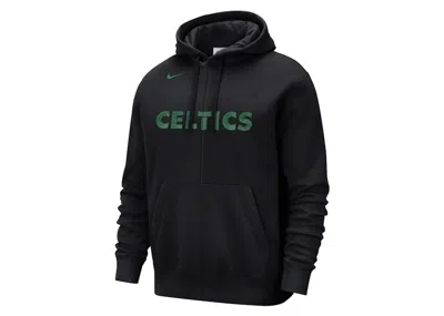 Pre-owned Nike Men's  Nba Boston Celtics Courtside Fleece Loose Fit Hoodie In Black/green In Multi