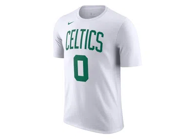 Pre-owned Nike Men's  Nba Boston Celtics Jayson Tatum T-shirt In White/green In Multi