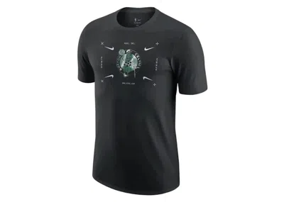 Pre-owned Nike Men's  Nba Boston Celtics Short Sleeve T-shirt In Black