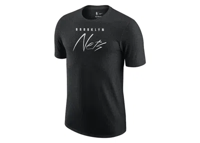 Pre-owned Nike Men's  Nba Brooklyn Nets Courtside Max 90 Loose Fit T-shirt In Dark Grey/white In Multi