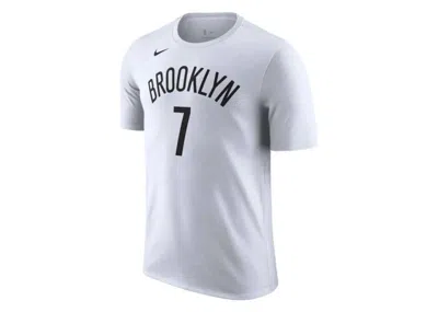 Pre-owned Nike Men's  Nba Brooklyn Nets Kevin Durant T-shirt In White/black