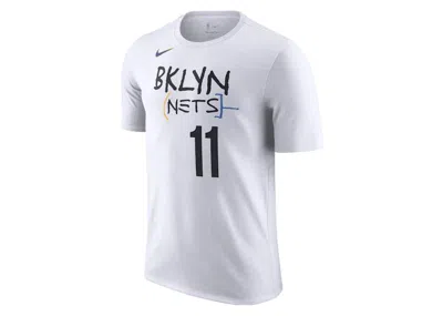 Pre-owned Nike Men's  Nba Brooklyn Nets Kyrie Irving City Edition T-shirt In White