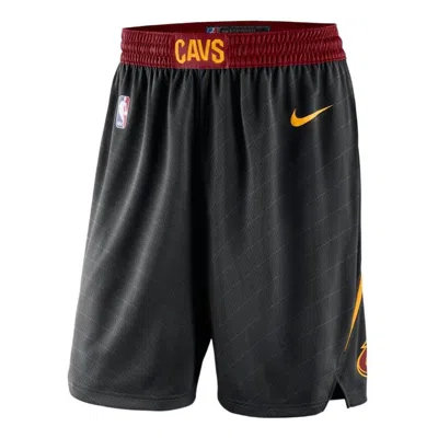 Nike Men's  Nba Casual Breathable Sports Basketball Shorts Sw Fan Edition Cavaliers Limited Black
