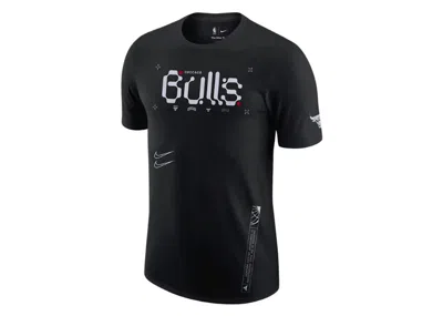 Pre-owned Nike Men's  Nba Chicago Bulls Max 90 Loose Fit T-shirt In Black