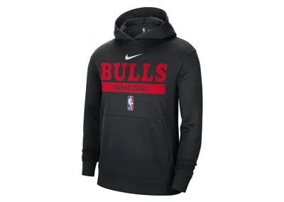 Pre-owned Nike Men's  Nba Chicago Bulls Spotlight Drifit Loose Fit Hoodie In Black