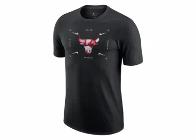 Pre-owned Nike Men's  Nba Chicago Bulls T-shirt In Black