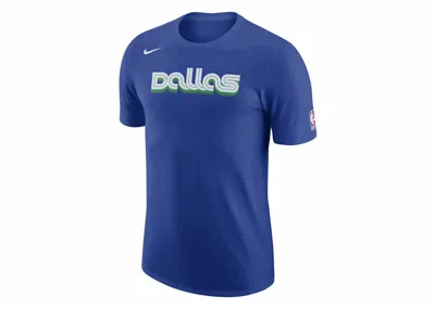 Pre-owned Nike Men's  Nba Dallas Mavericks City Edition Logo T-shirt In Blue/white