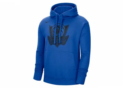 Pre-owned Nike Men's  Nba Dallas Mavericks Essential Fleece Pullover Hoodie In Blue