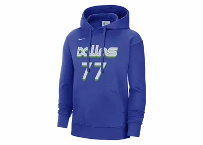 Pre-owned Nike Men's  Nba Dallas Mavericks Luca Doncic City Edition Fleece Pullover Hoodie In Blue