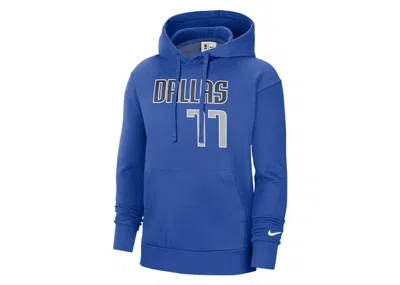 Pre-owned Nike Men's  Nba Dallas Mavericks Luca Doncic Essential Fleece Pullover Hoodie In Blue