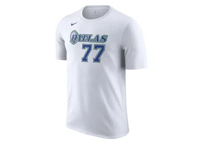Pre-owned Nike Men's  Nba Dallas Mavericks Luka Doncic T-shirt In White