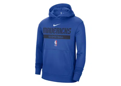 Pre-owned Nike Men's  Nba Dallas Mavericks Spotlight Drifit Loose Fit Hoodie In Blue