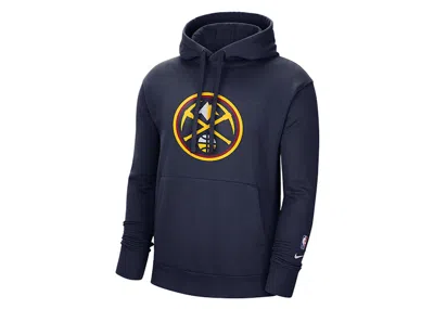 Pre-owned Nike Men's  Nba Denver Nuggets Essential Fleece Pullover Hoodie In College Navy Blue