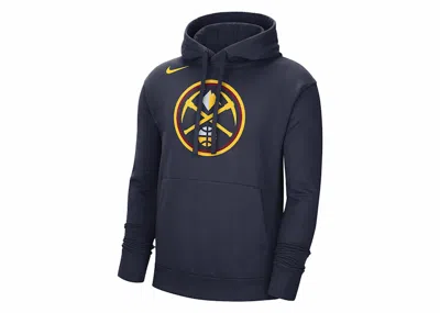 Pre-owned Nike Men's  Nba Denver Nuggets Fleece Pullover Hoodie In College Navy Blue